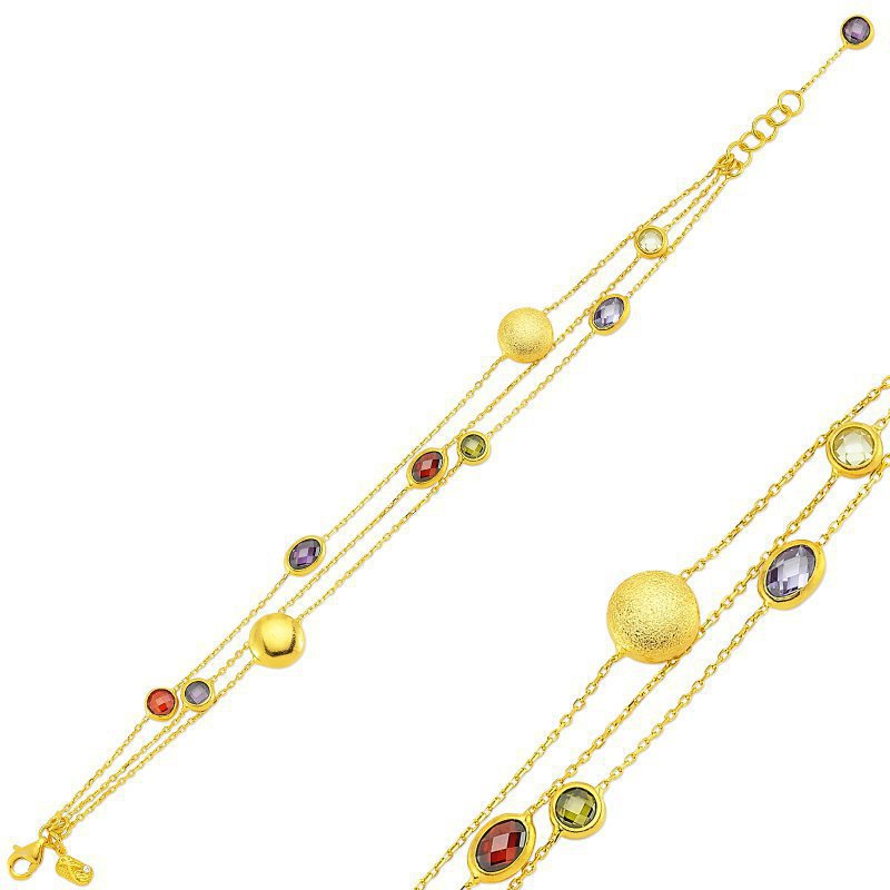 دستبند زنجير طلا  کد MRCB-19