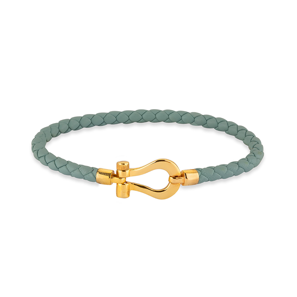 دستبند چرم و طلا  کد BMR042-6