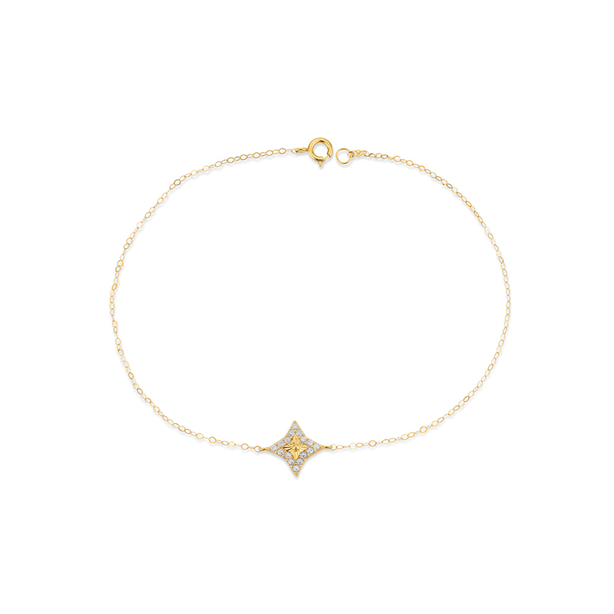 دستبند زنجير طلا ستاره کد BMR556