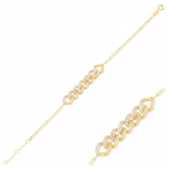 دستبند زنجير طلا  کد RSB-1296