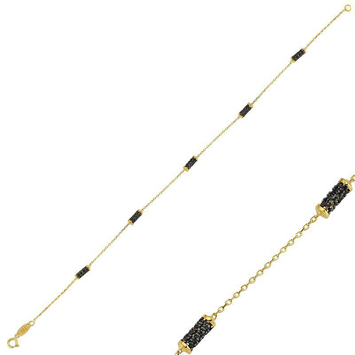 دستبند زنجير طلا  کد RS-556