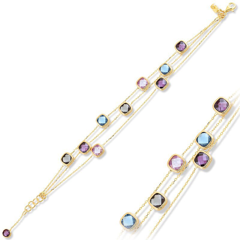 دستبند زنجير طلا  کد MRCB-5