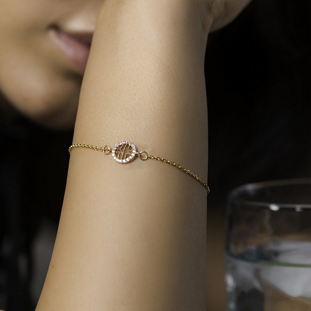 دستبند زنجير طلا  کد BM146