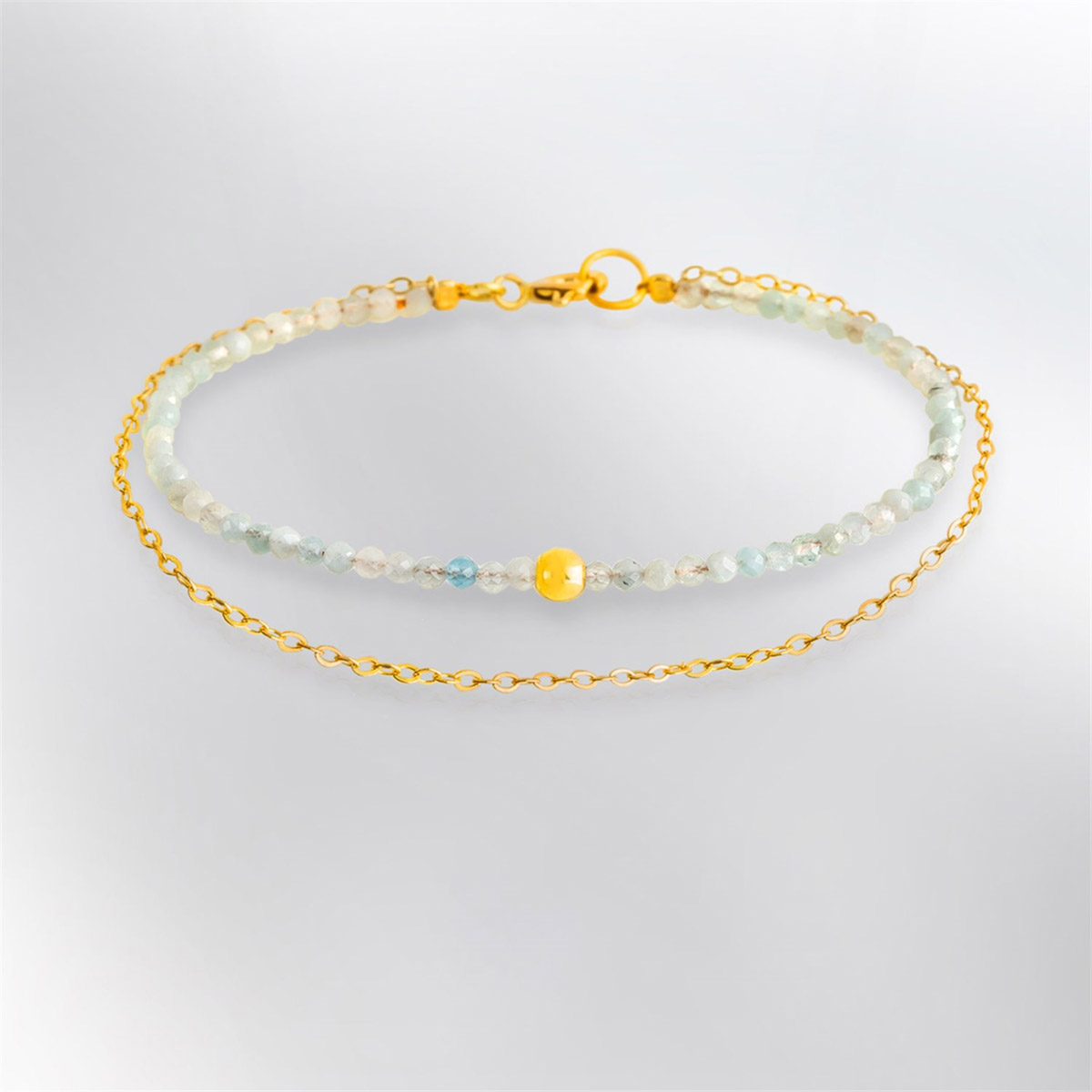 دستبند زنجير طلا  کد BT070