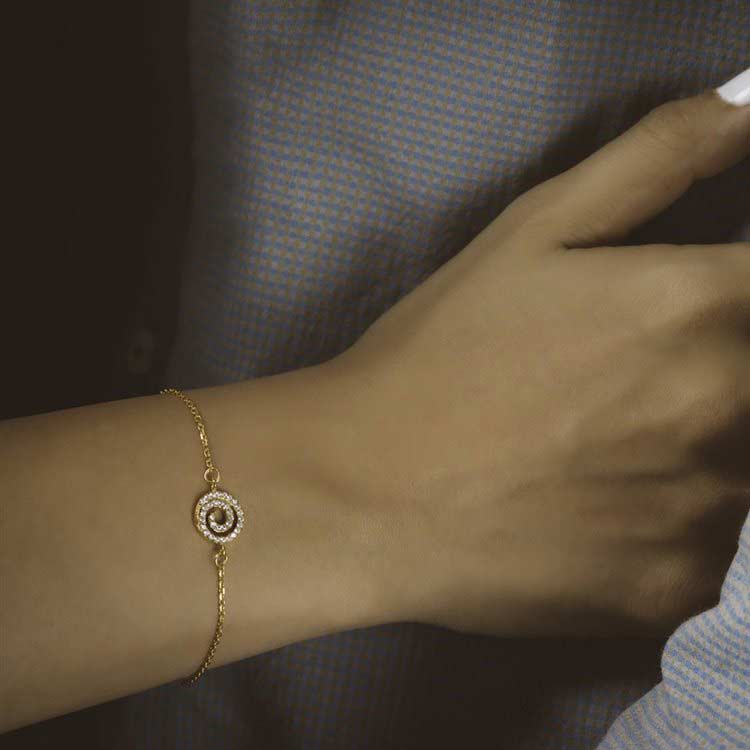 دستبند زنجير طلا  کد BM152