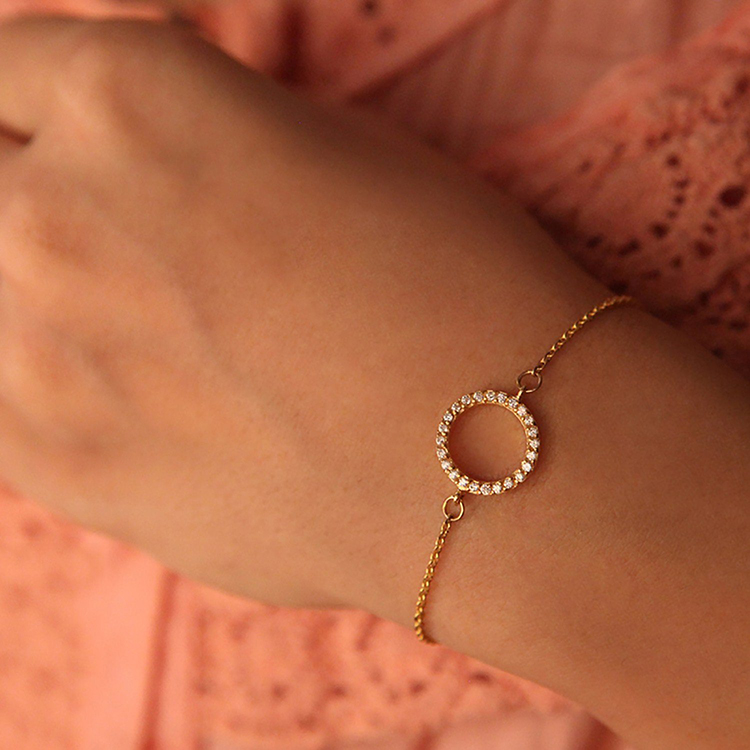 دستبند زنجير طلا  کد BM123