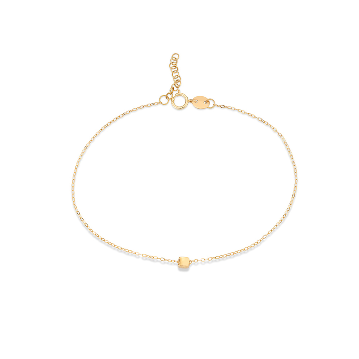 دستبند زنجير طلا حلقه مربع کد BMOH152