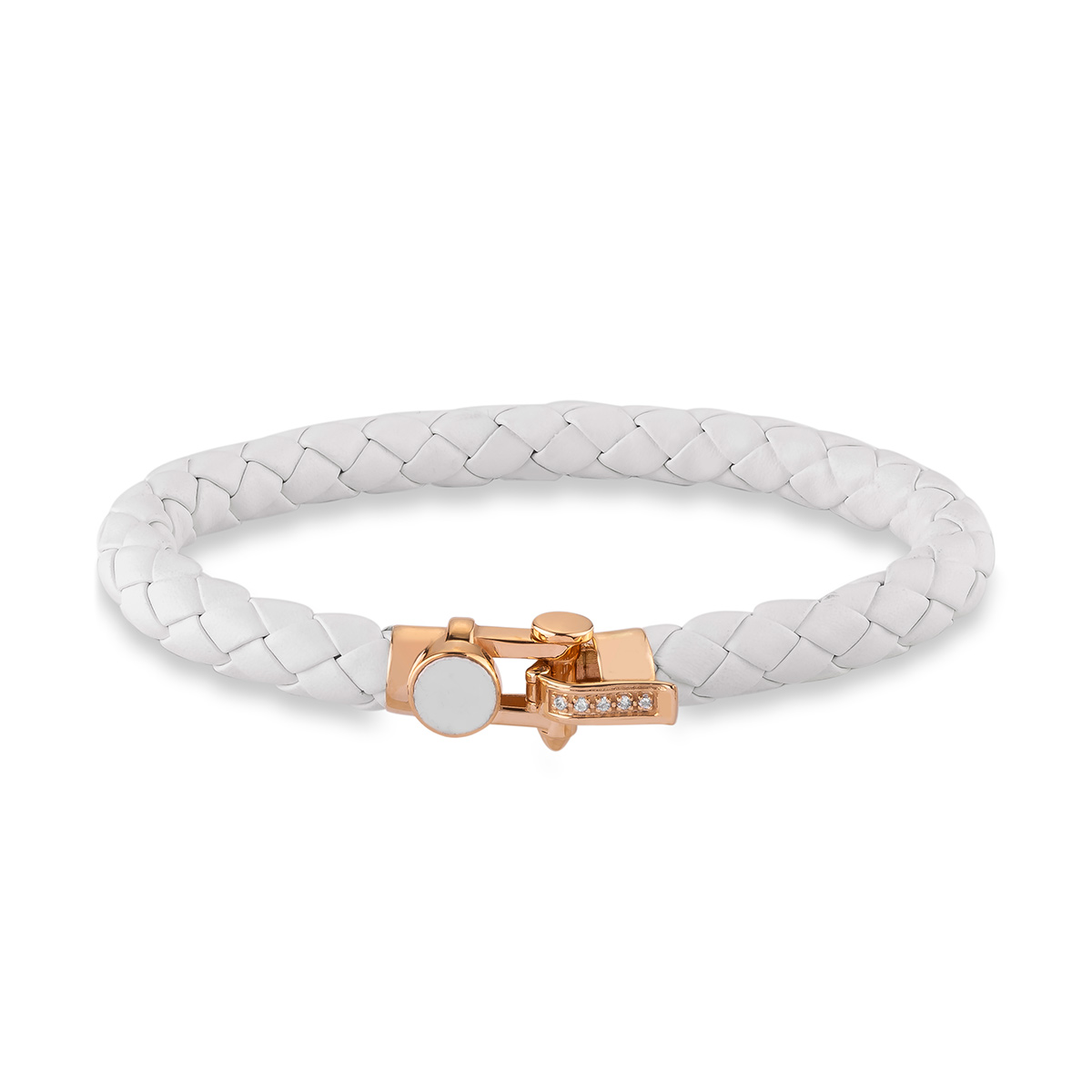 دستبند چرم و طلا  کد BMR449