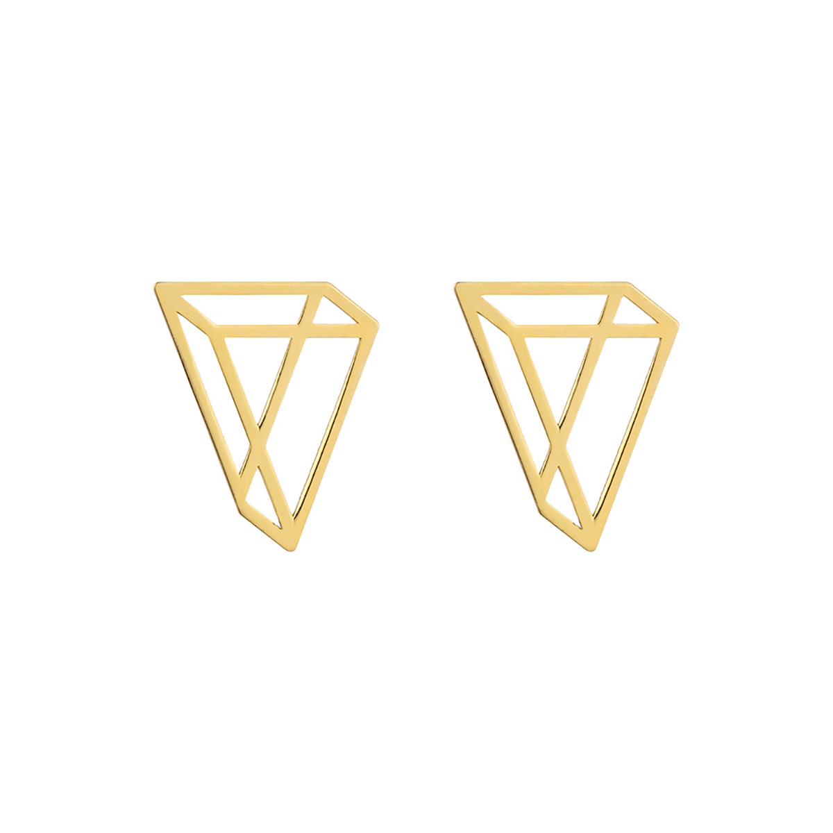 گوشواره مثلث سه بعدی لیزری کد LME122