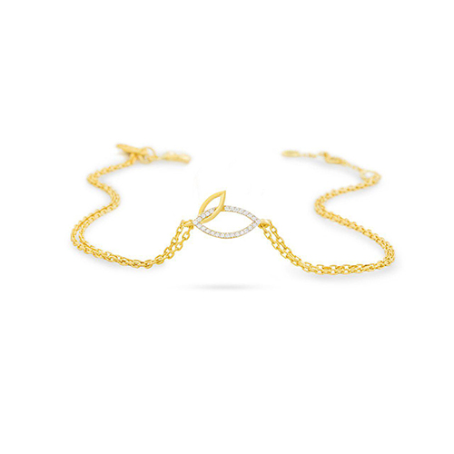 دستبند زنجير طلا  کد BMOH107