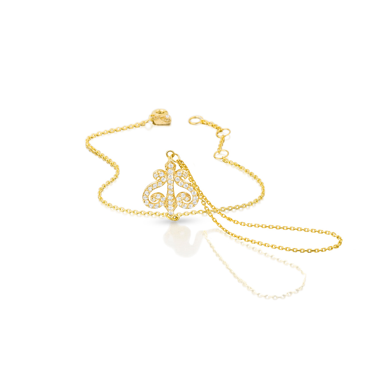 دستبند زنجير طلا  کد BM117