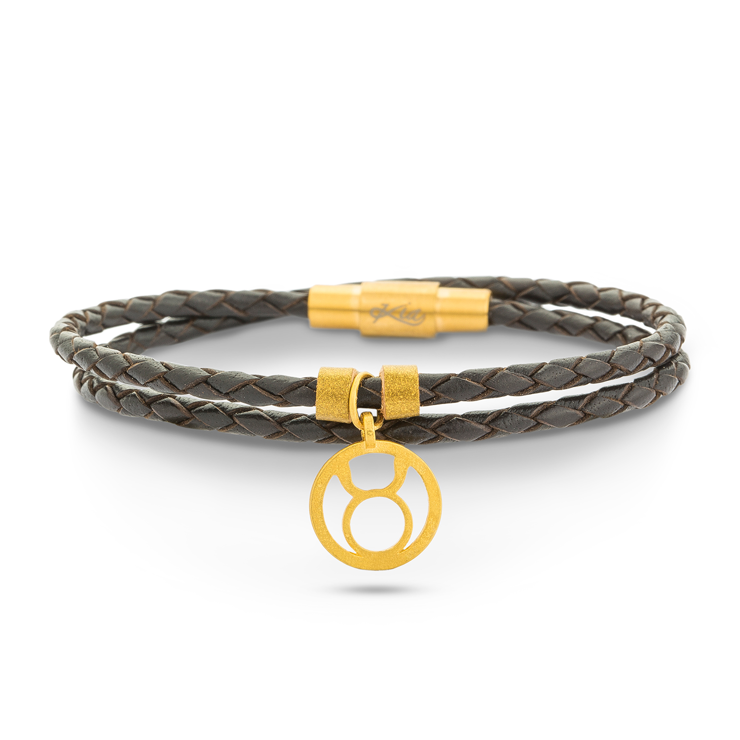 دستبند چرم و طلا  کد BR063-02