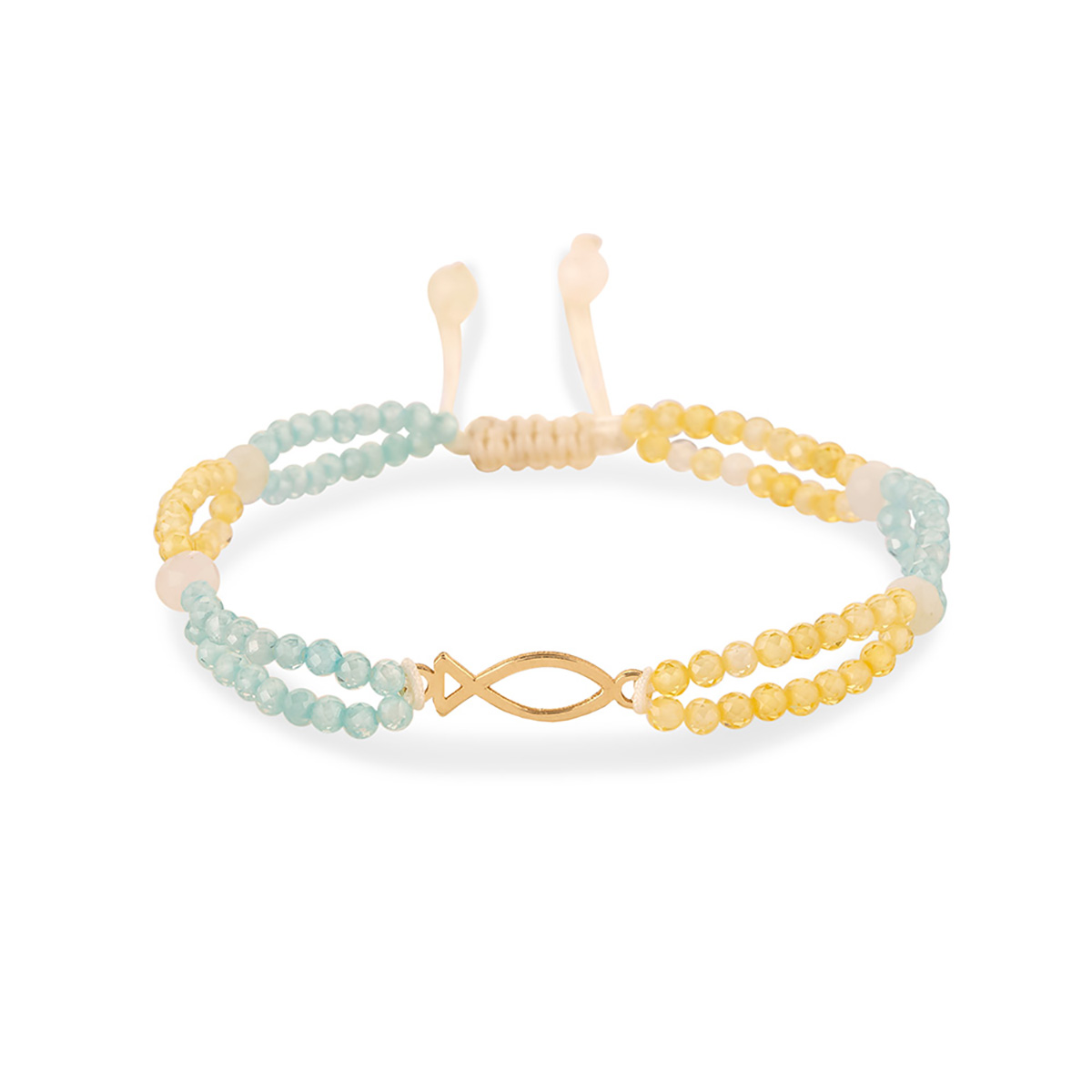 دستبند سنگی ماهی کد BSH422