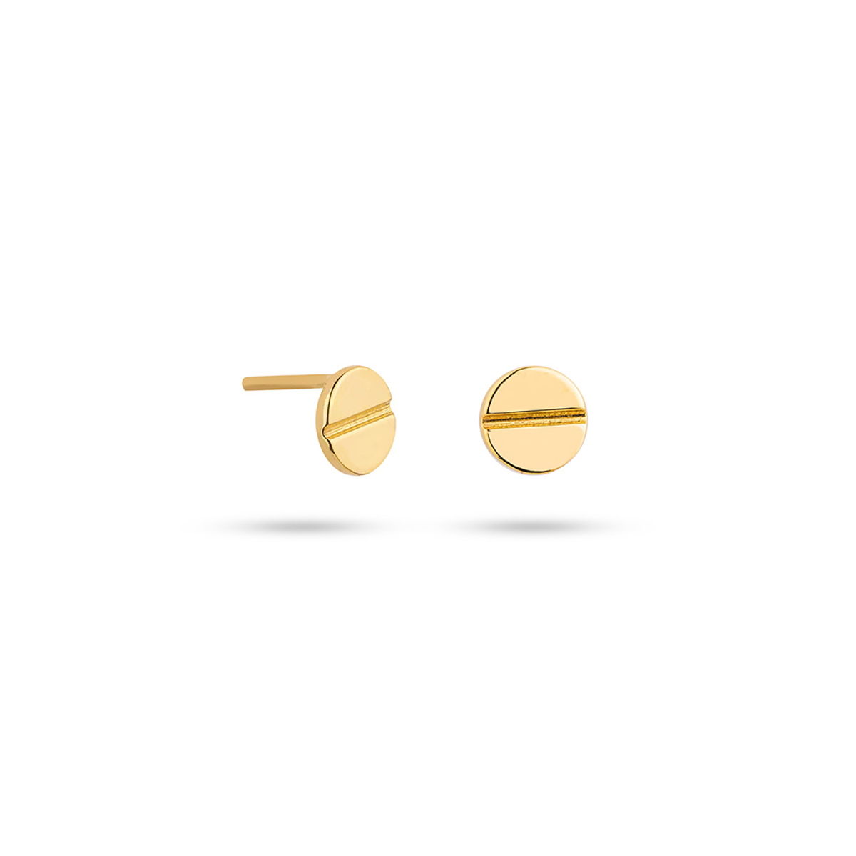 گوشواره گوشواره میخی طلا طرح پیچ بزرگ کد EM359