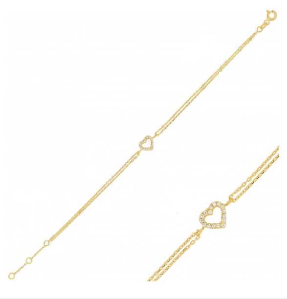 دستبند زنجير طلا  کد RSB-1034