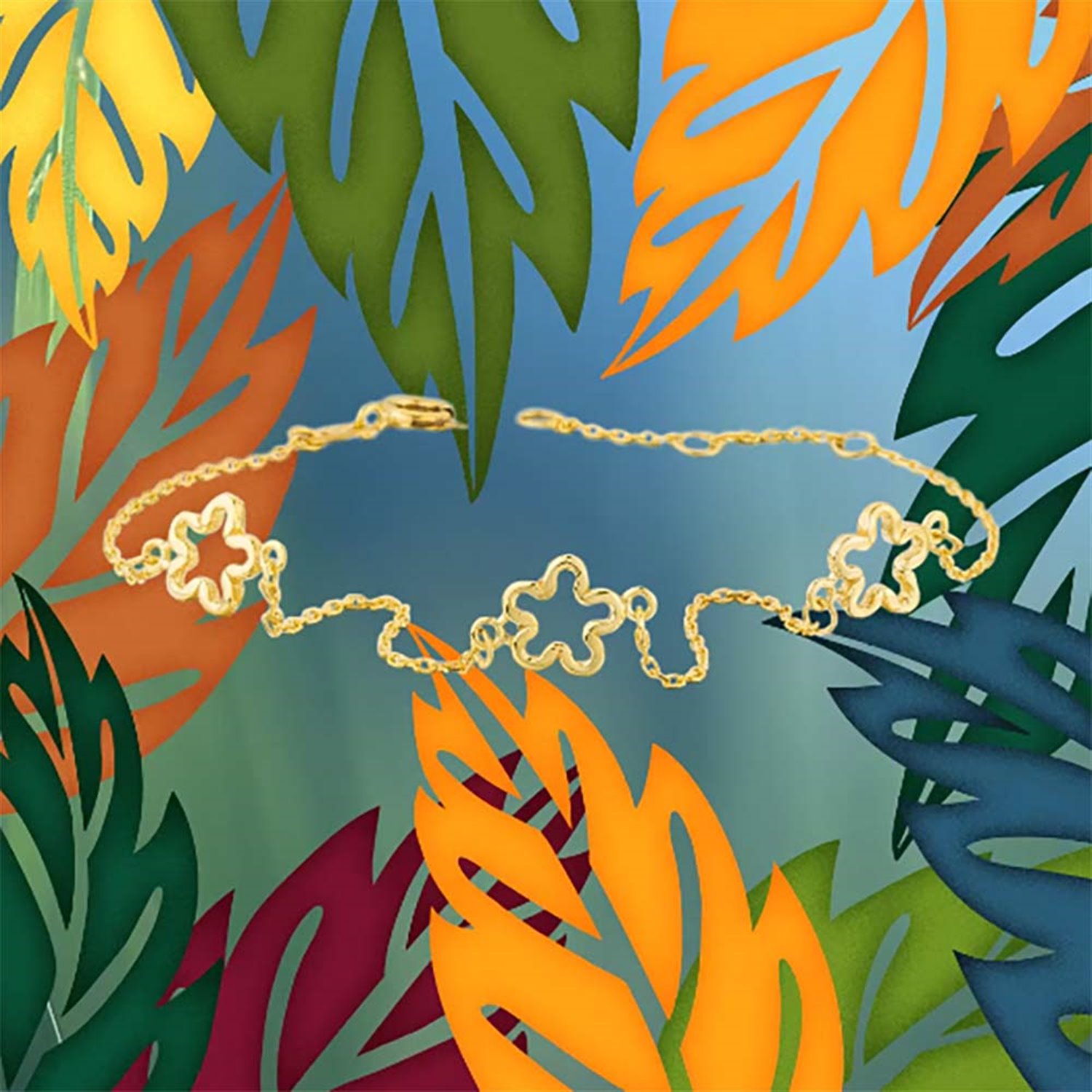 دستبند زنجير طلا  کد BMH007