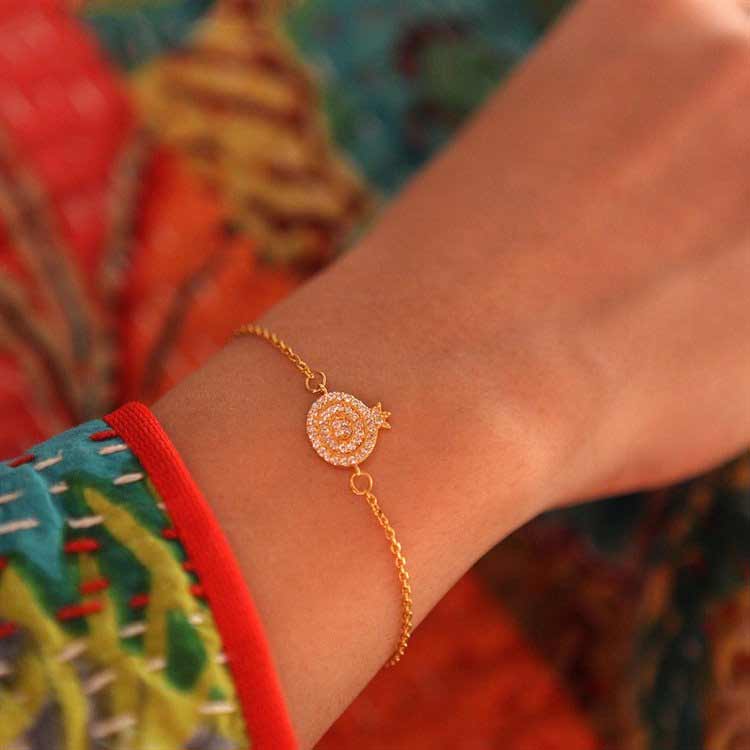 دستبند زنجير طلا  کد BM079