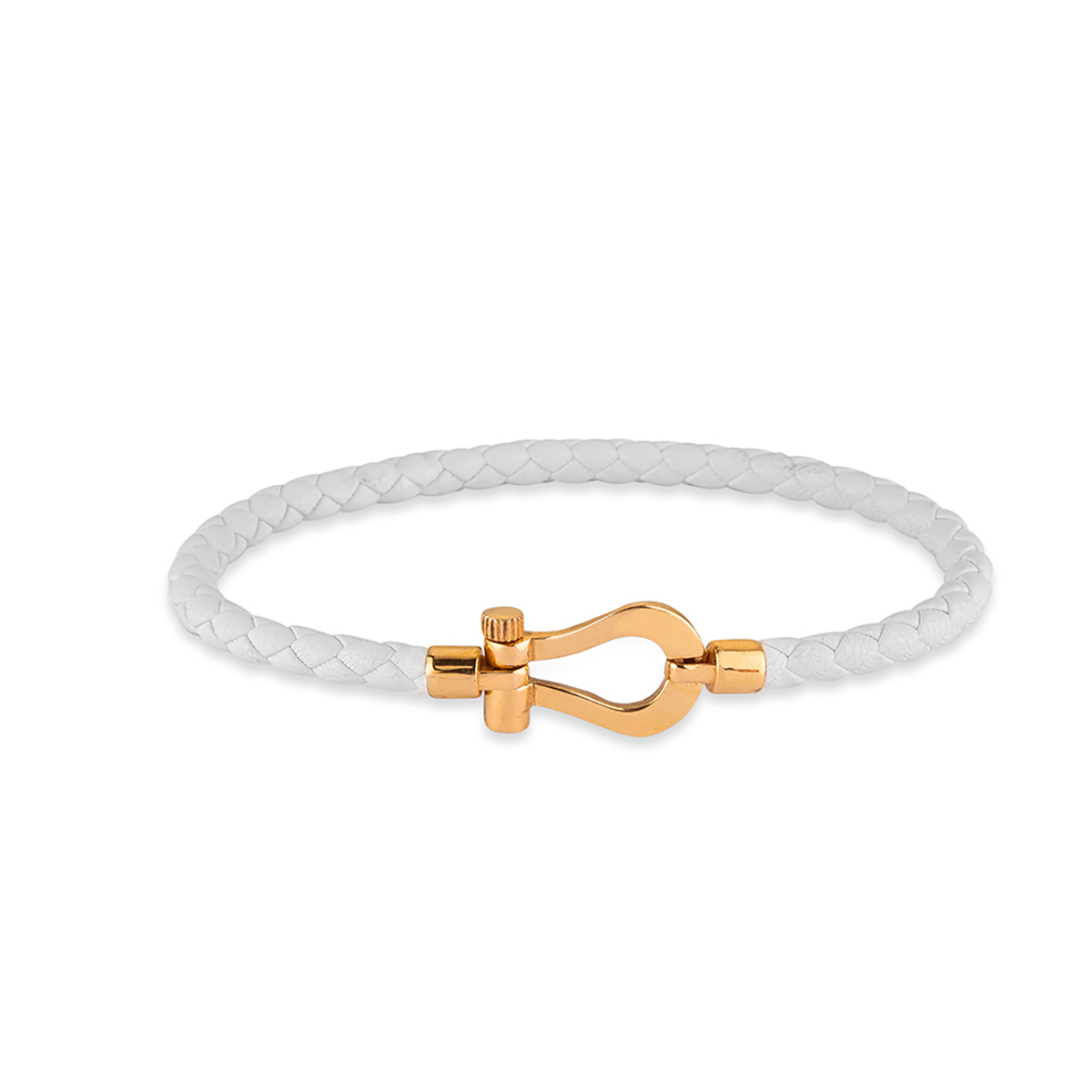 دستبند چرم و طلا  کد BMR041-23