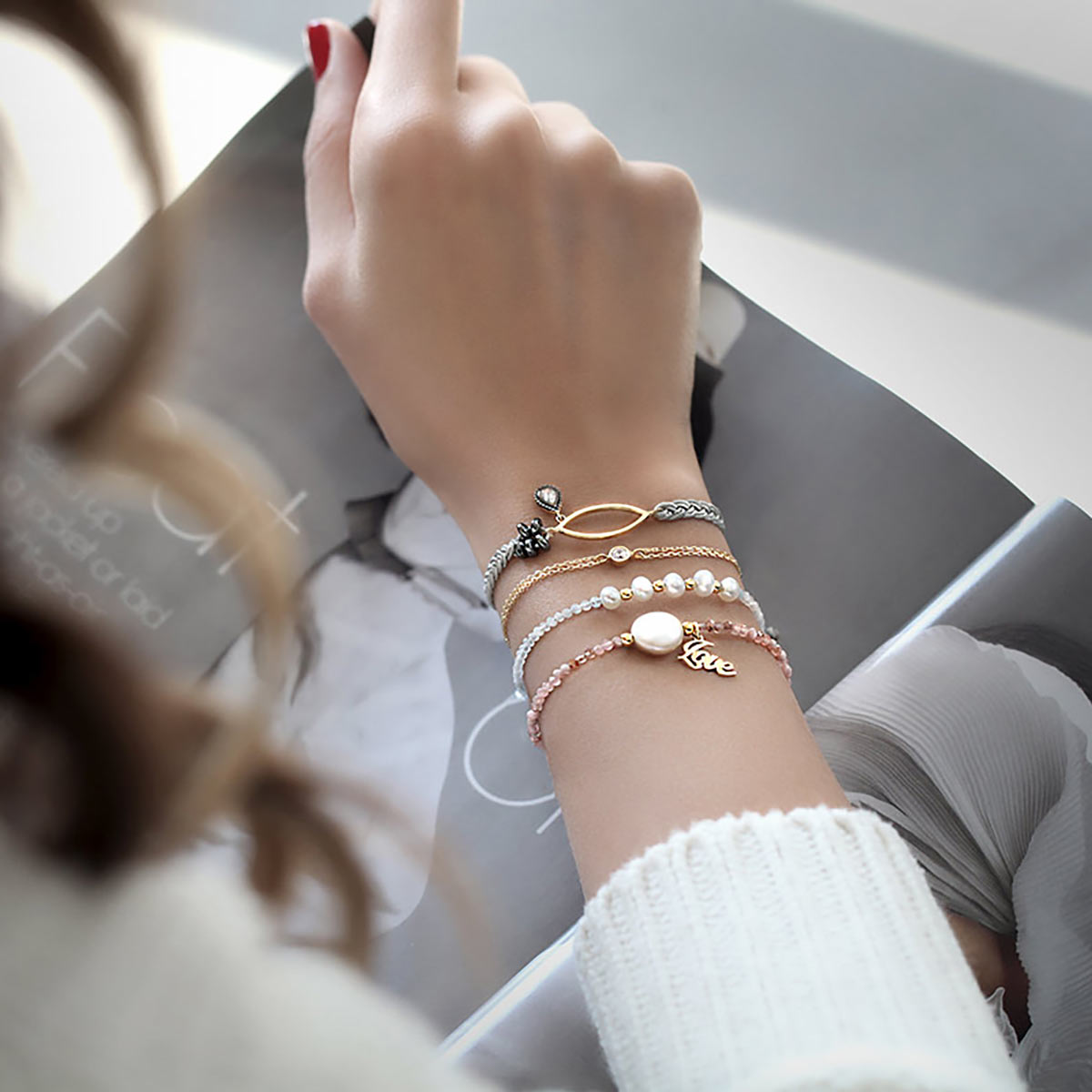 دستبند سنگی  کد BT069