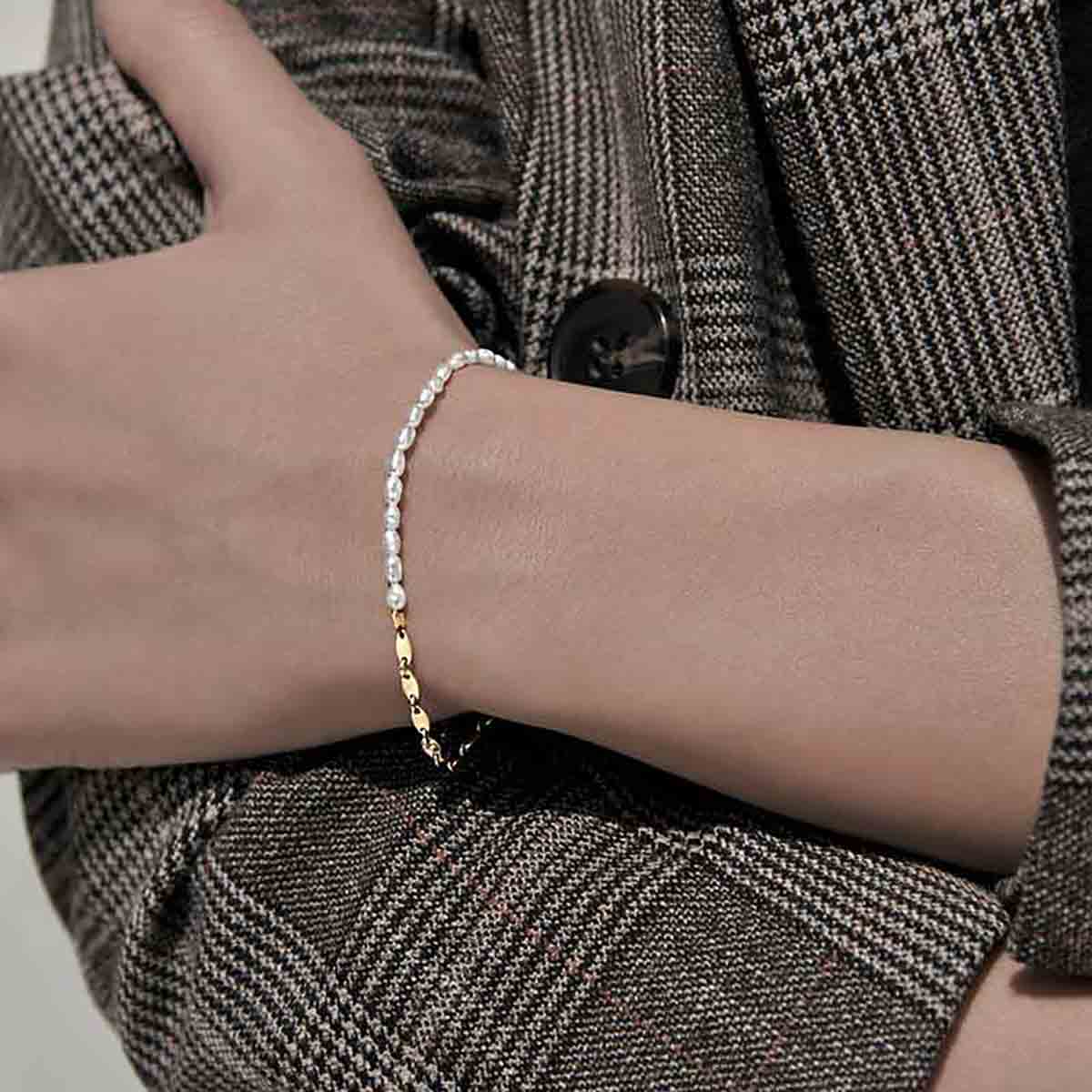 دستبند زنجير طلا  کد BT080