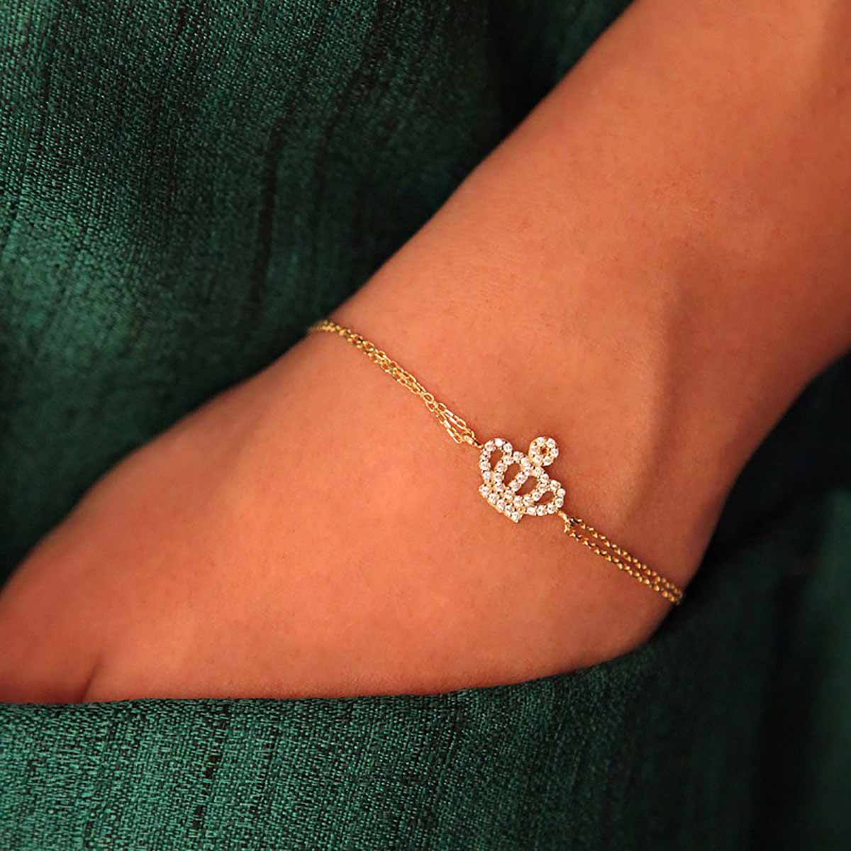 دستبند زنجير طلا  کد RSB-17