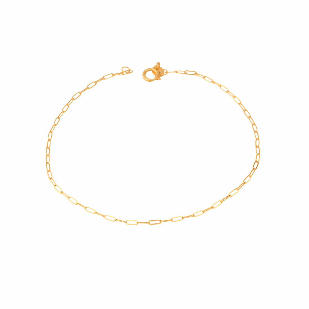 دستبند زنجير طلا زنجیر ساده کد BMR639