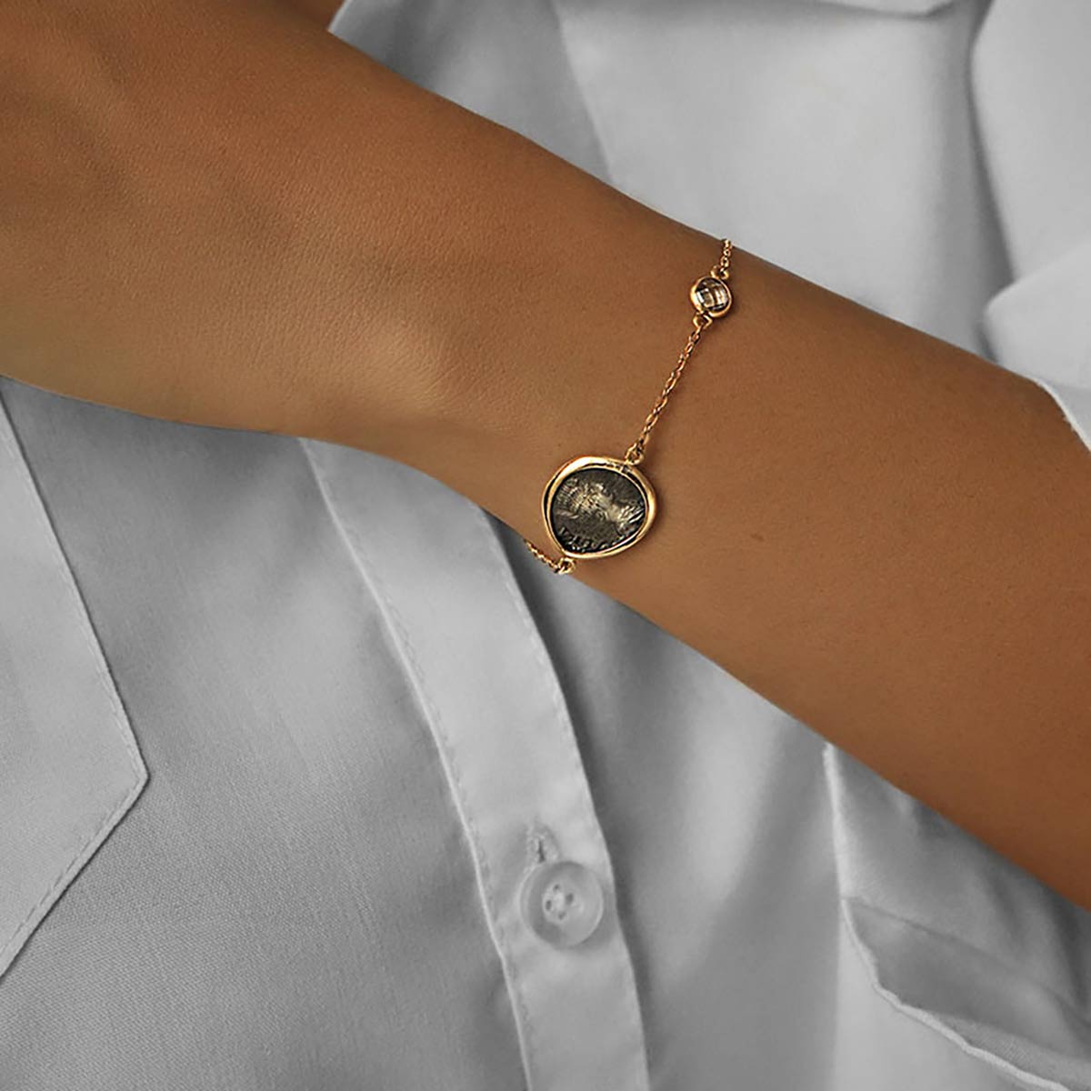 دستبند زنجير طلا  کد BMOH030