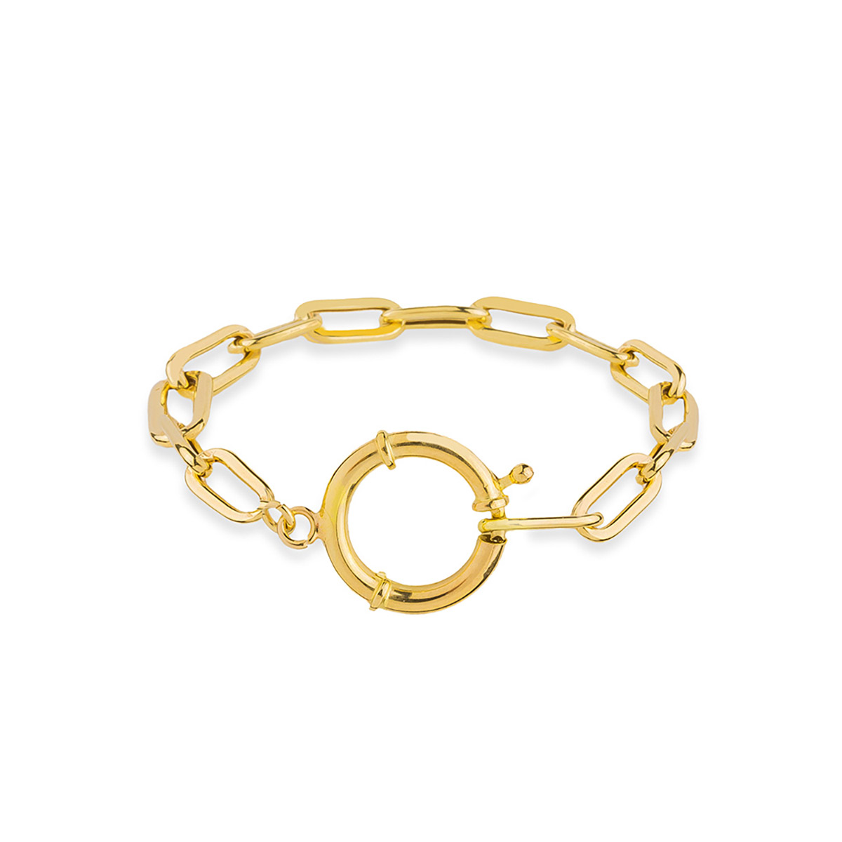 دستبند زنجير طلا  کد OB002