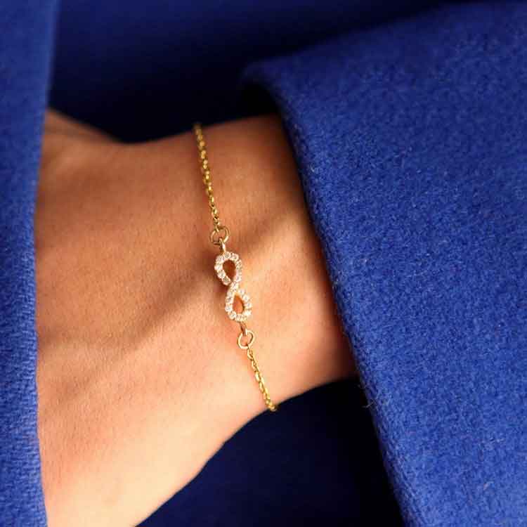 دستبند زنجير طلا  کد BM142