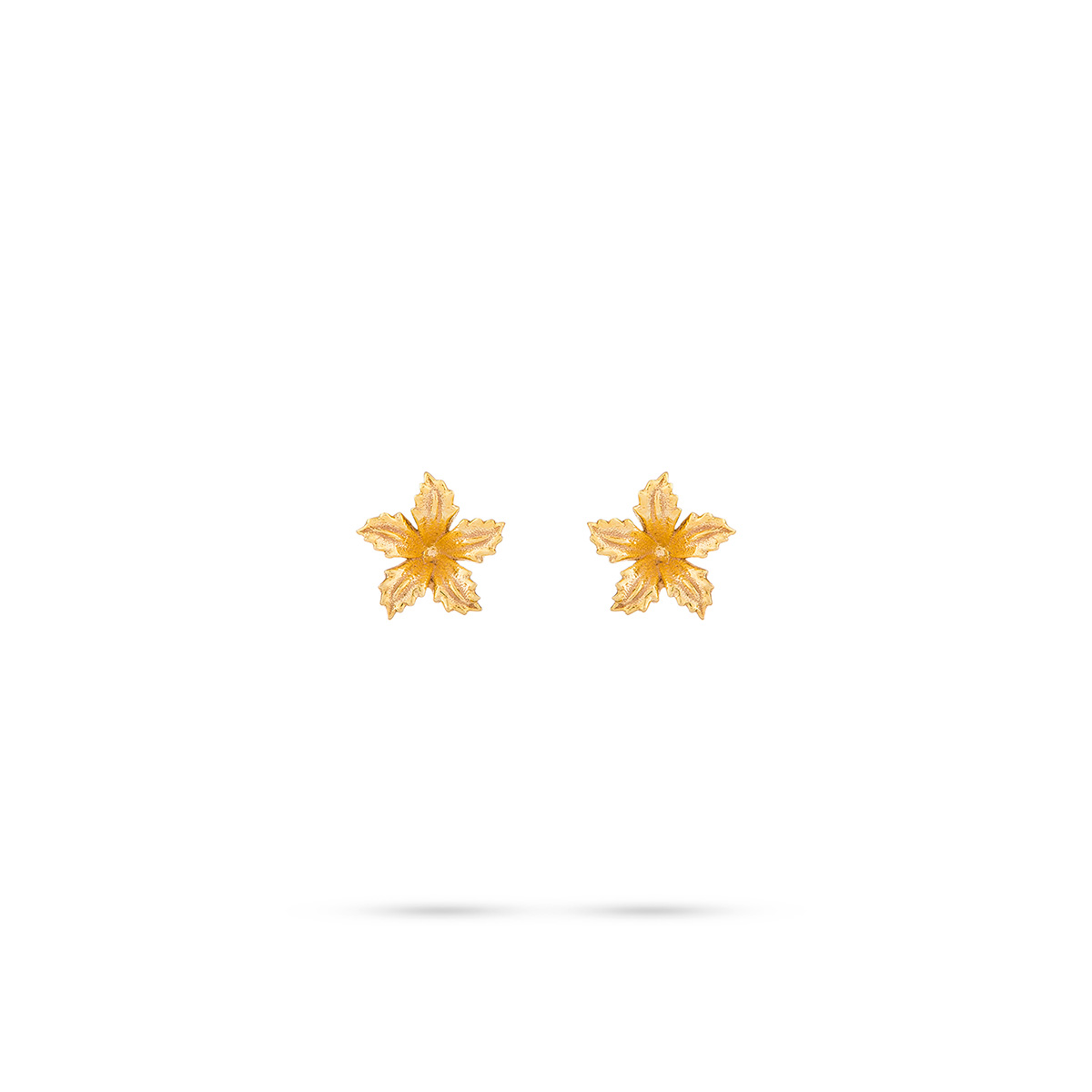 گوشواره گوشواره میخی طلا طرح گل کاغذی کد EM128