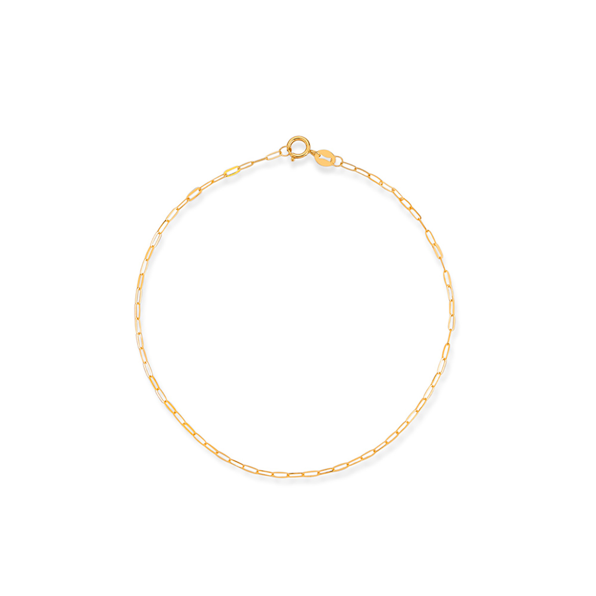 دستبند زنجير طلا زنجیر مستطیل ظریف کد BMR522