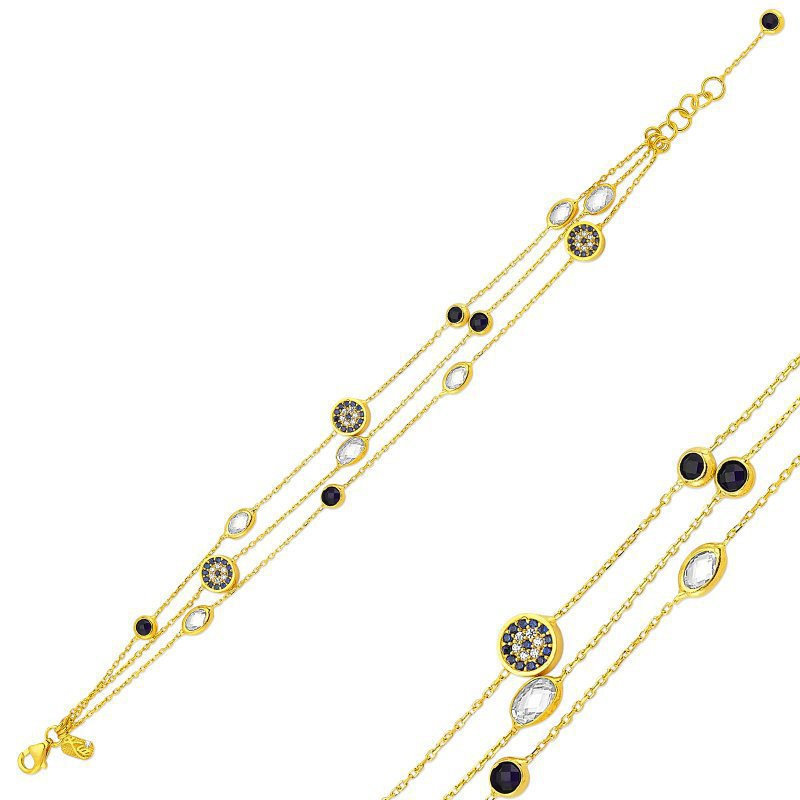 دستبند زنجير طلا  کد MRCB-23