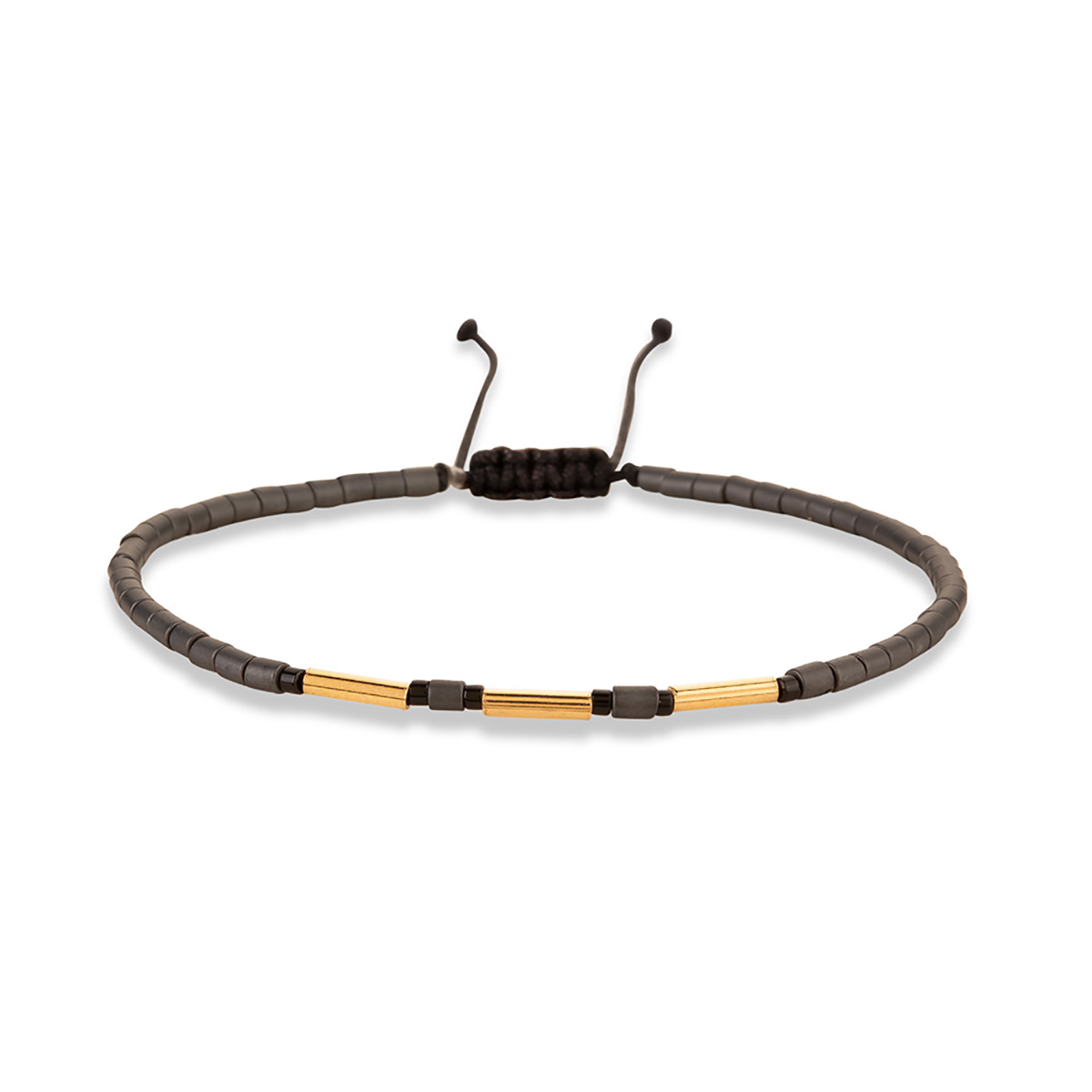 دستبند سنگی سه خط مردانه کد BSH409