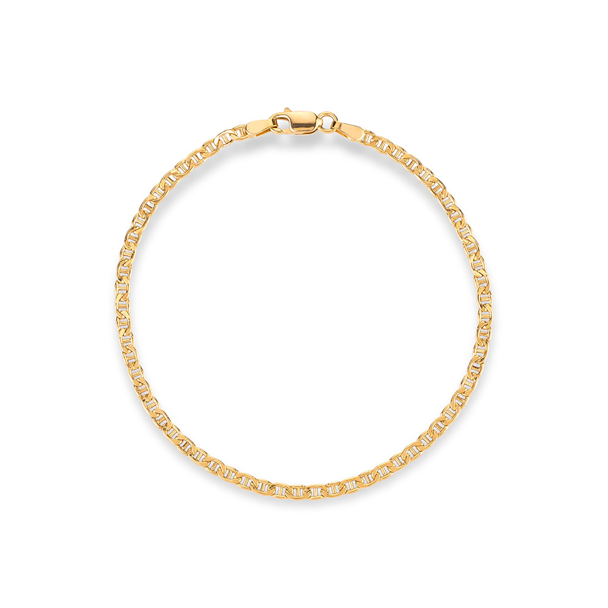 دستبند زنجير طلا هرمس کد BMR520