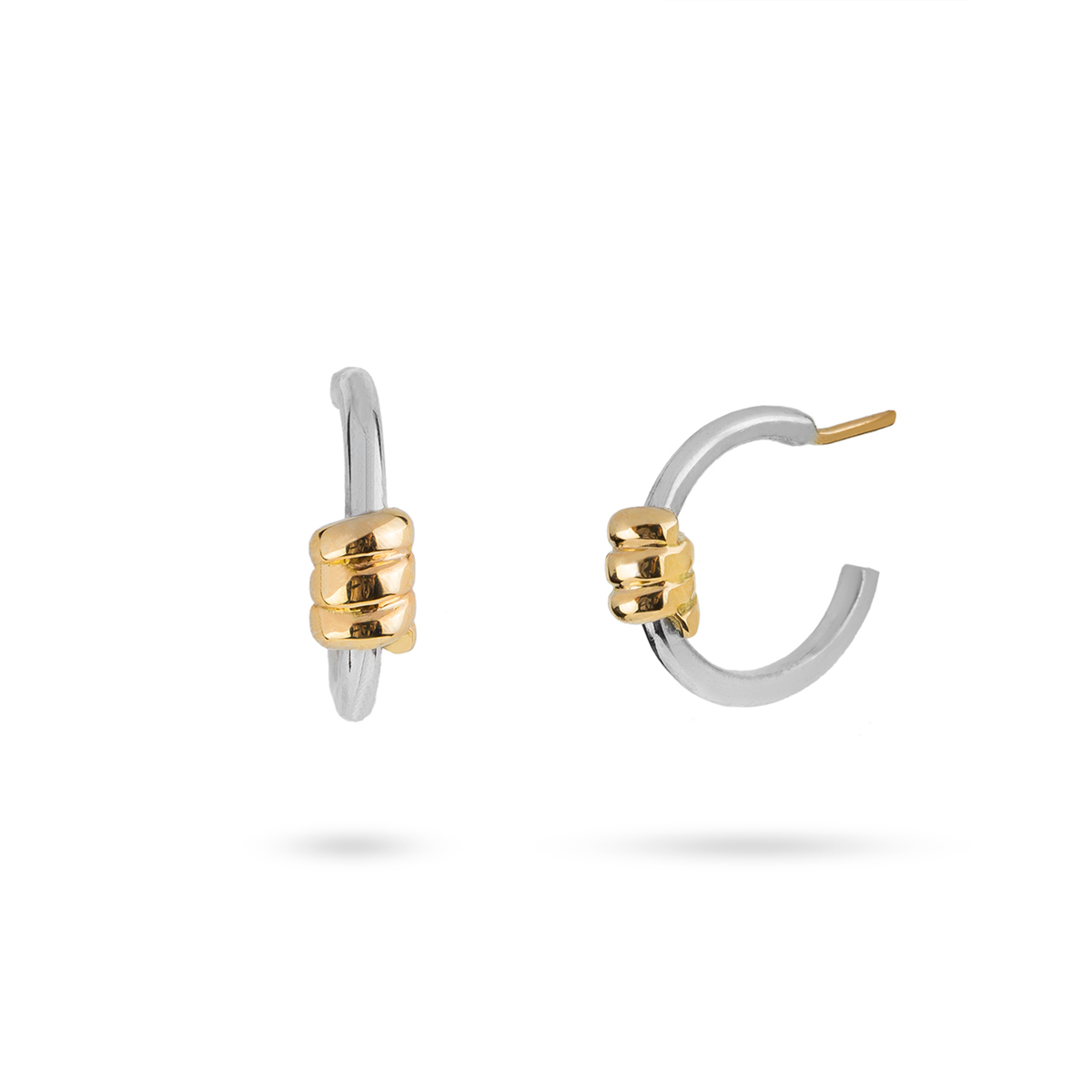 گوشواره گوشواره میخی طلا طرح نقره ماه کد EM285