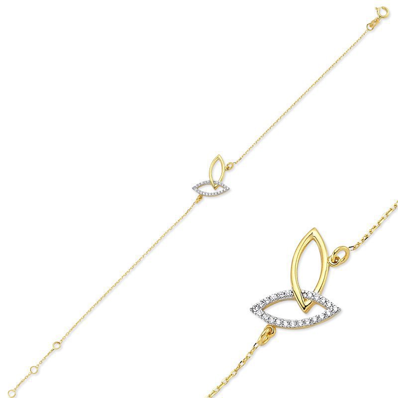 دستبند زنجير طلا  کد RSB-1055