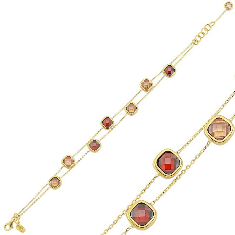 دستبند زنجير طلا  کد MRCB-14