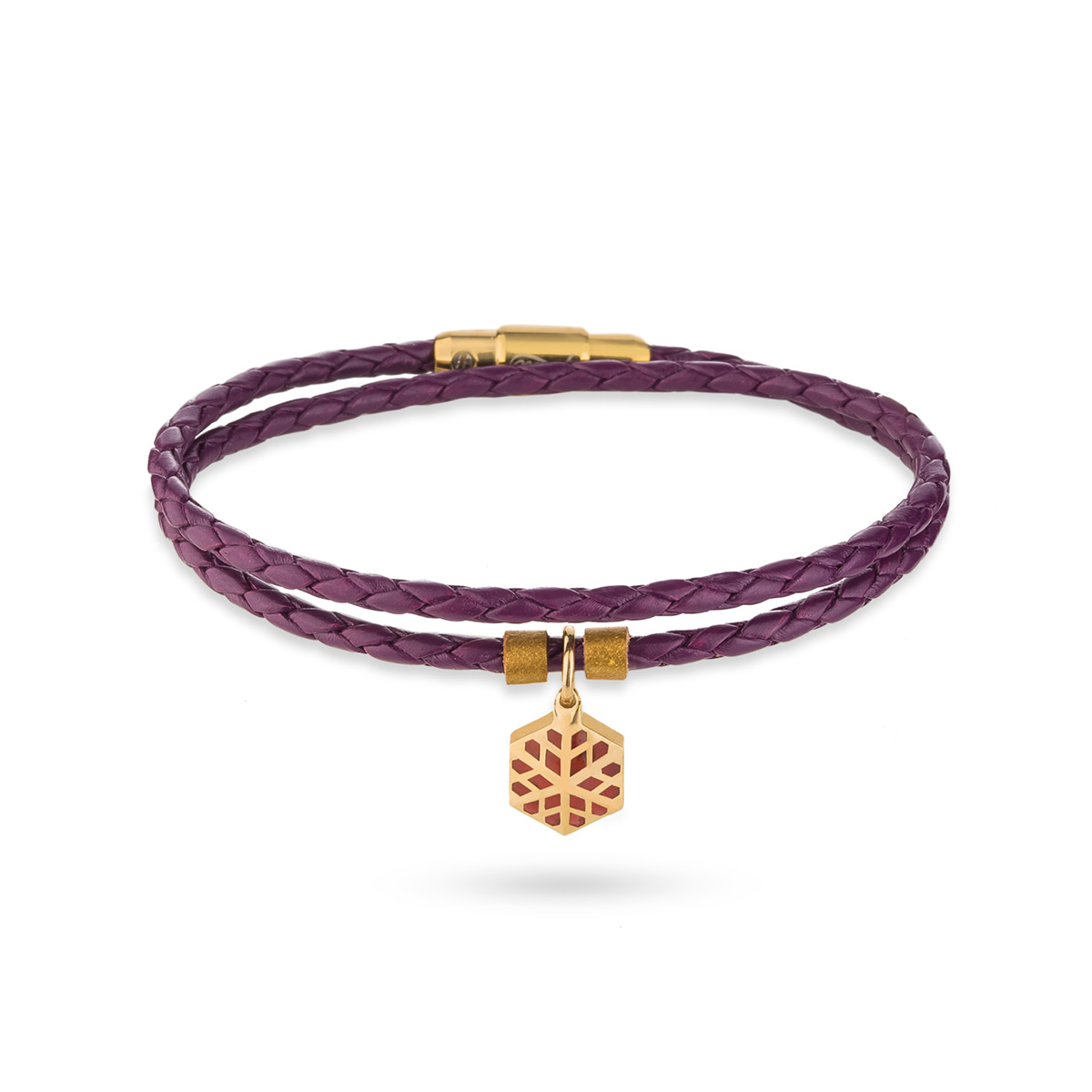 دستبند چرم و طلا  کد BTR059