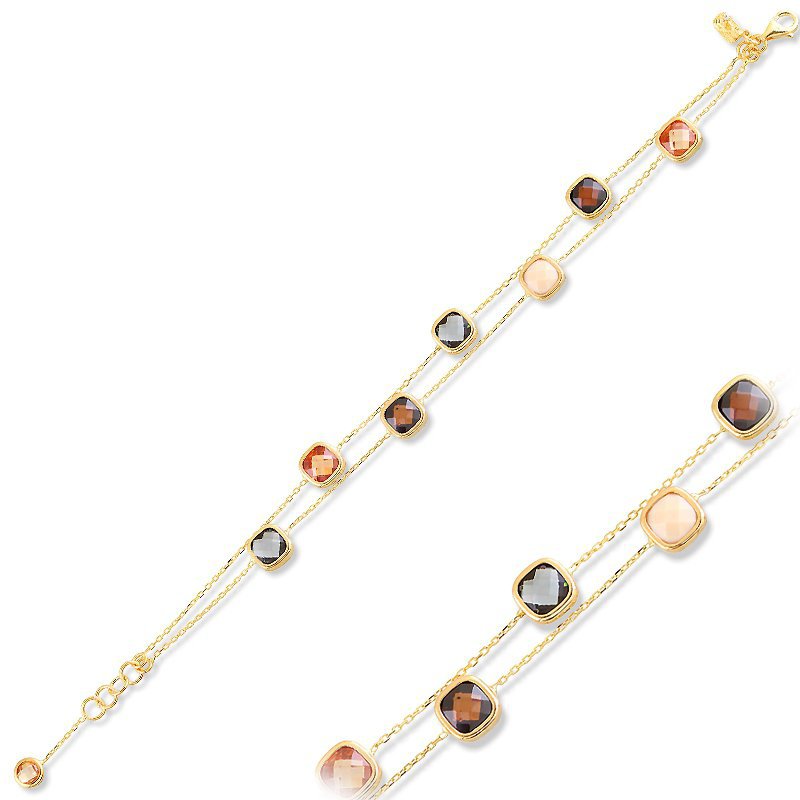 دستبند زنجير طلا  کد MRCB-7