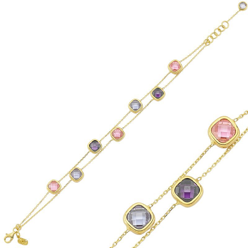 دستبند زنجير طلا  کد MRCB-15