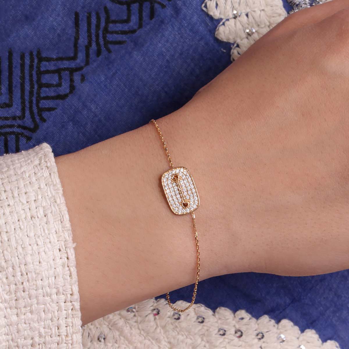 دستبند زنجير طلا  کد RS-559