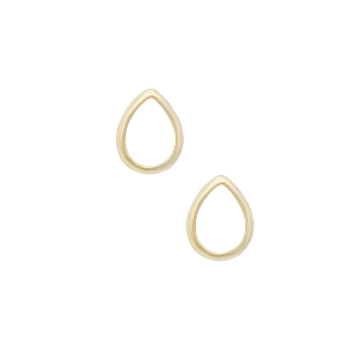 گوشواره گوشواره میخی طلا طرح اشک تو خالی کد EMOH036