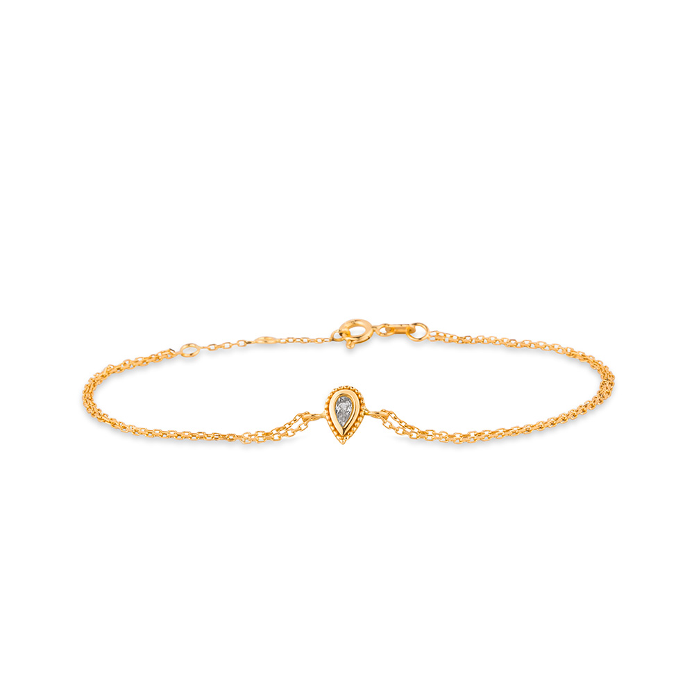 دستبند زنجير طلا  کد RSB-1011