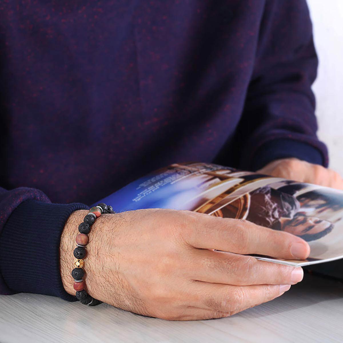 دستبند سنگی  کد BSH135