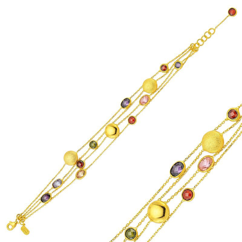 دستبند زنجير طلا  کد MRCB-20