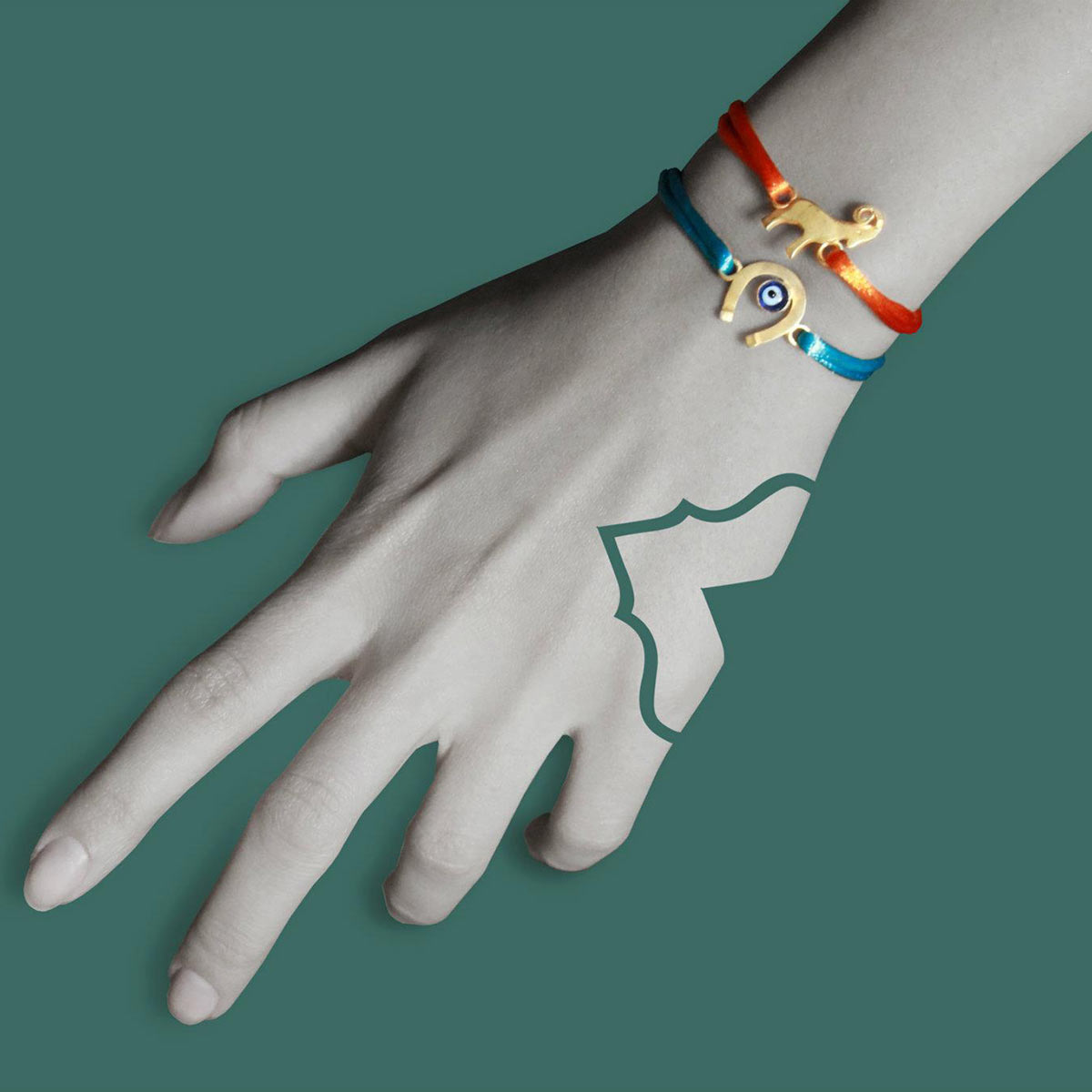 دستبند نخی  کد BM055