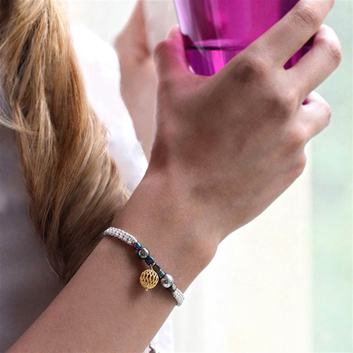 دستبند سنگی  کد BSH058