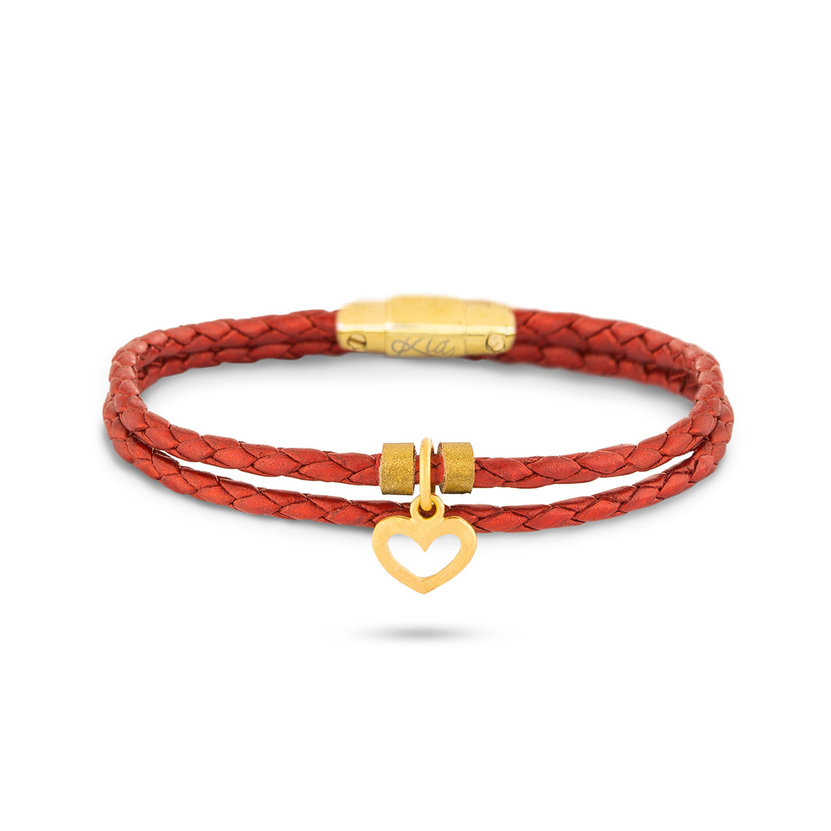 دستبند چرم و طلا  کد BM158