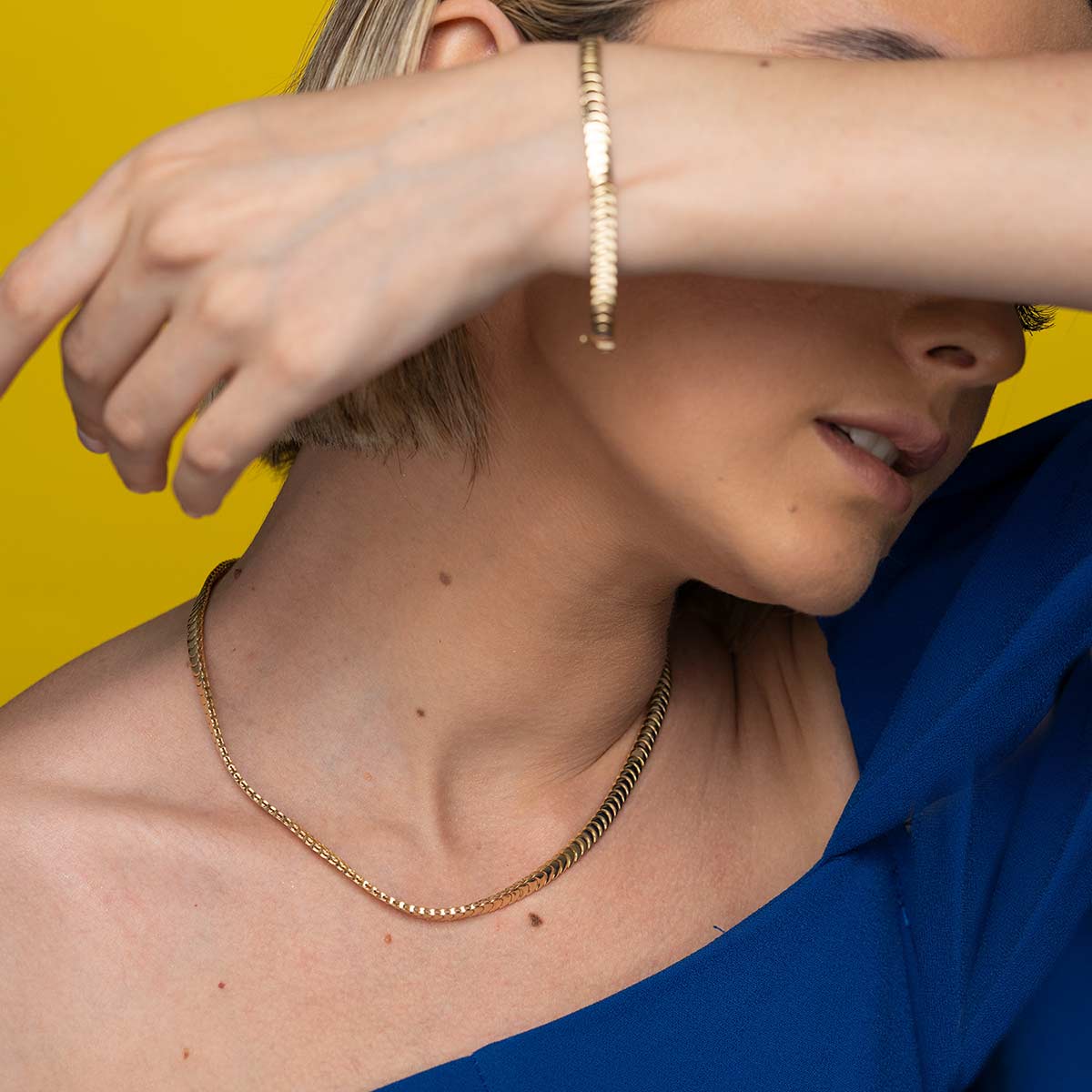 دستبند زنجير طلا  کد BM351