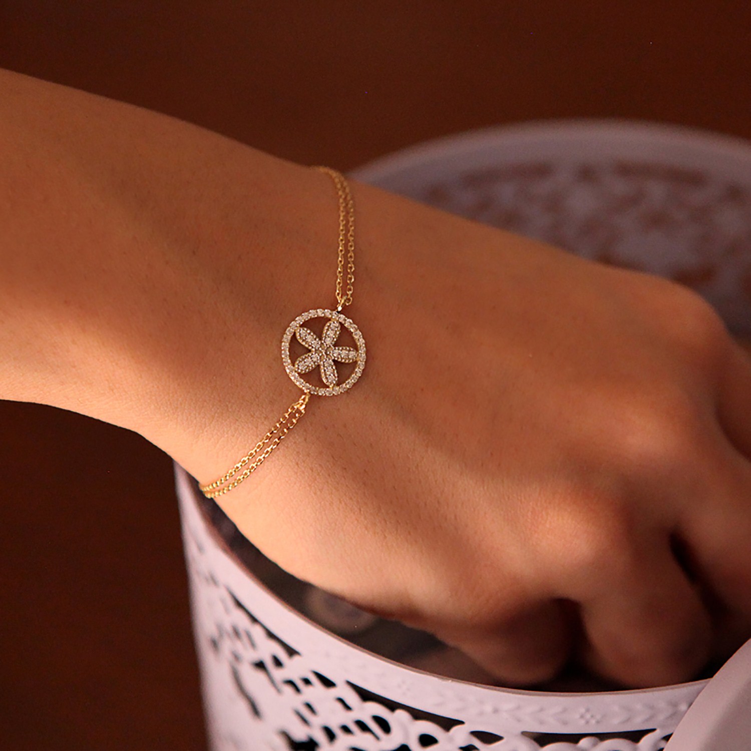 دستبند زنجير طلا  کد RSB-23